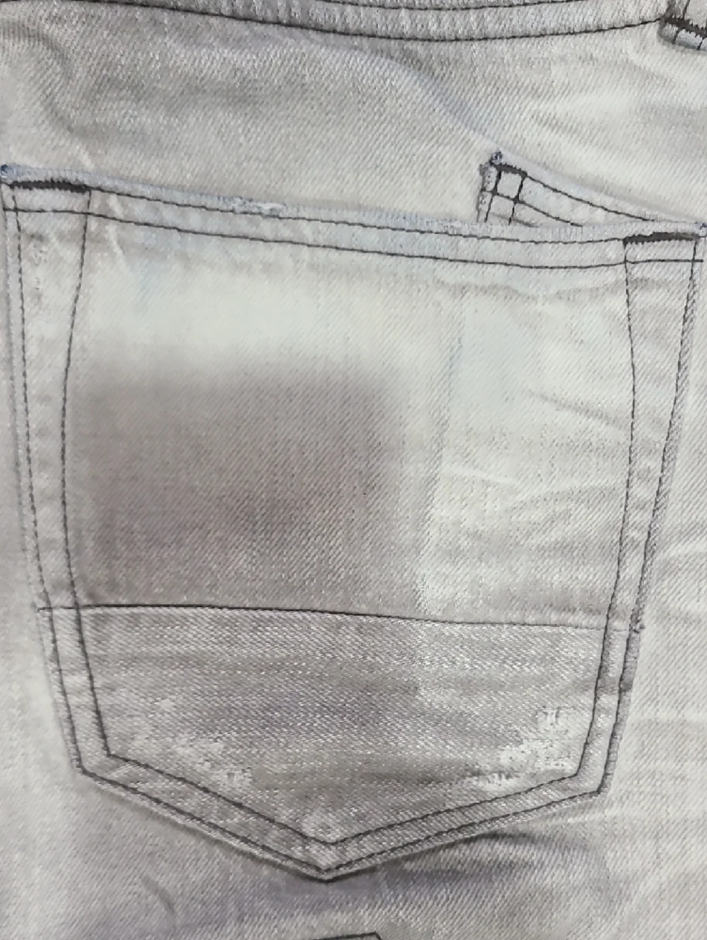 PRPS Men’s Light Wash Jeans with Blue Patchwork